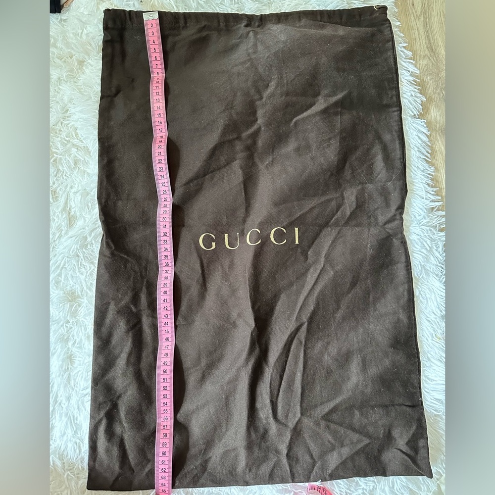 Authentic Gucci Logo Drawstring Backpack Dust Bag - image 1